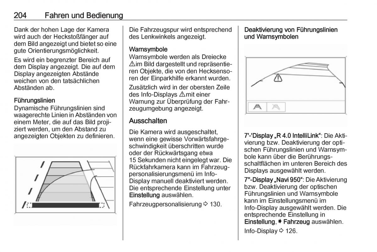 Opel Zafira C FL Handbuch / page 206