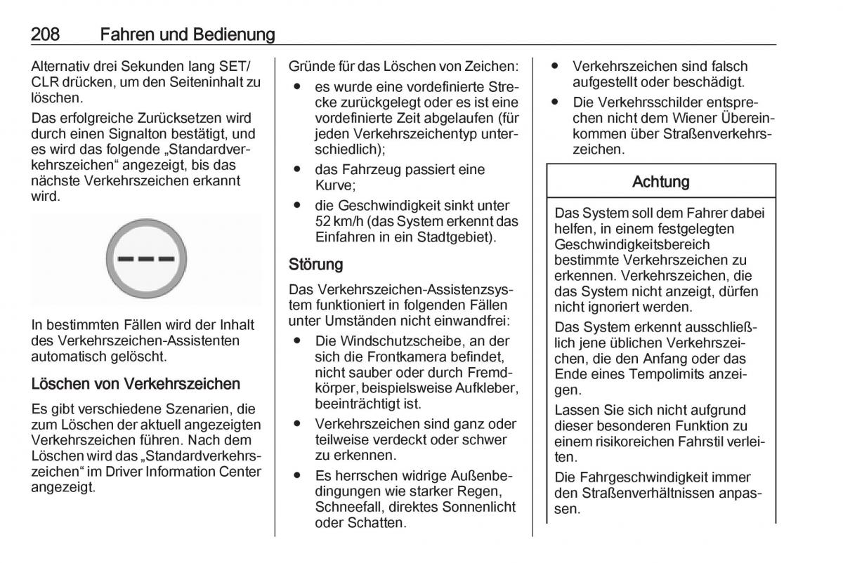 Opel Zafira C FL Handbuch / page 210