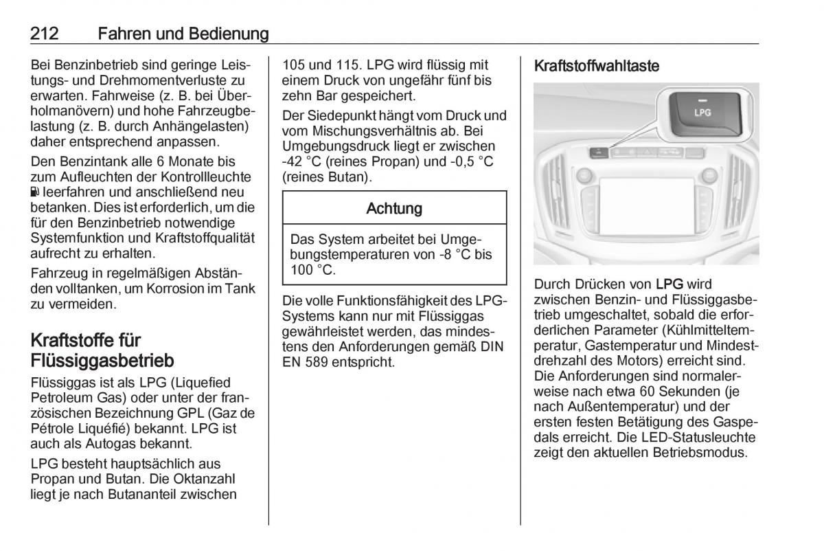 Opel Zafira C FL Handbuch / page 214