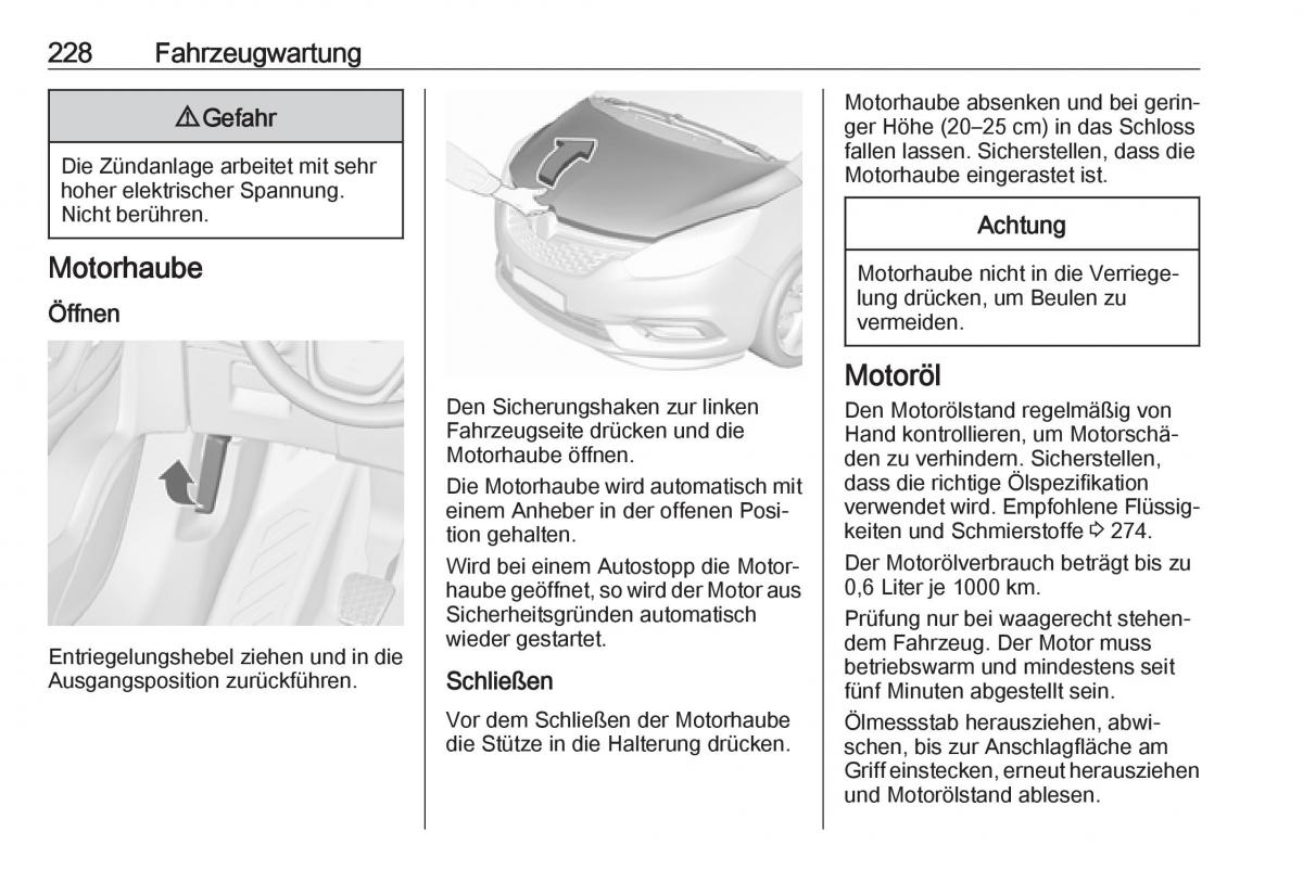 Opel Zafira C FL Handbuch / page 230