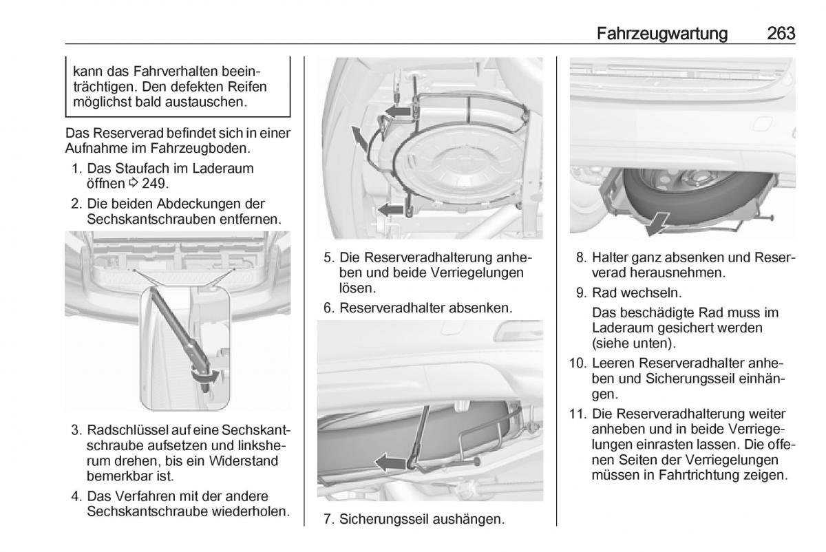 Opel Zafira C FL Handbuch / page 265