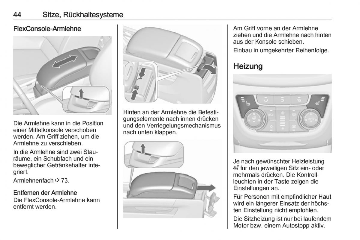 Opel Zafira C FL Handbuch / page 46