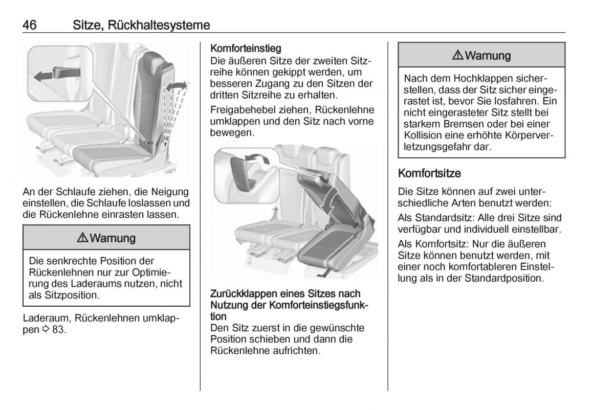 Opel Zafira C FL Handbuch / page 48