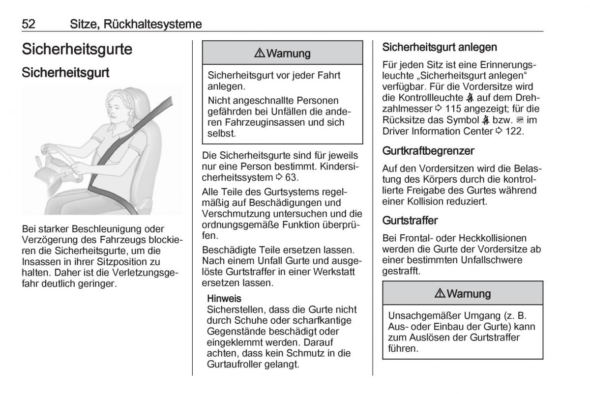 Opel Zafira C FL Handbuch / page 54