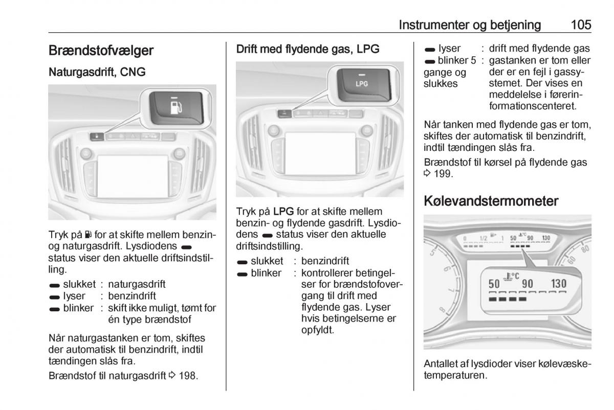 Opel Zafira C FL Bilens instruktionsbog / page 107