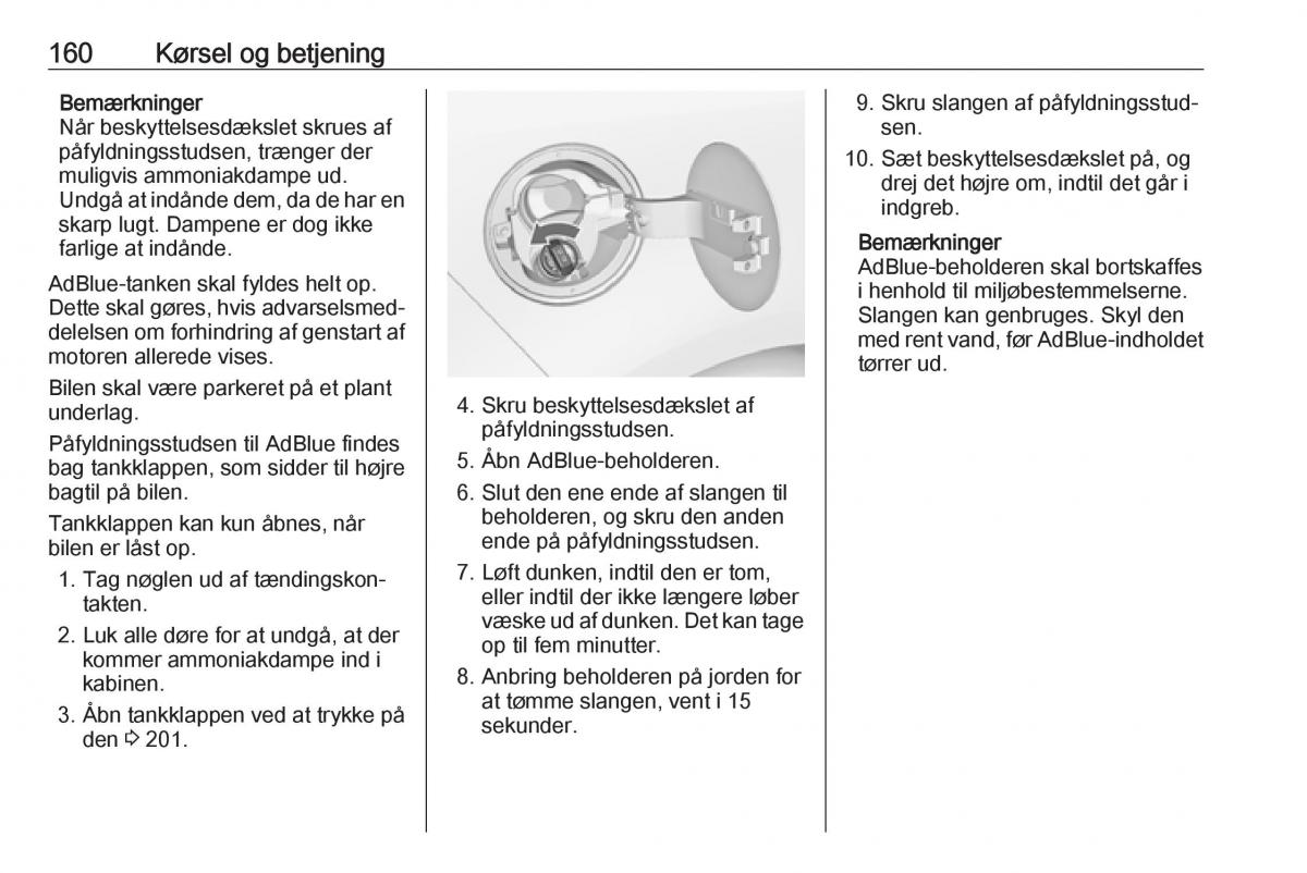 Opel Zafira C FL Bilens instruktionsbog / page 162