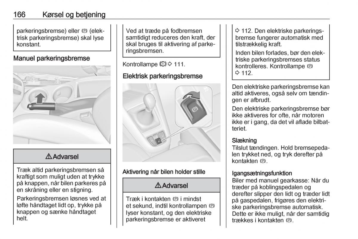 Opel Zafira C FL Bilens instruktionsbog / page 168