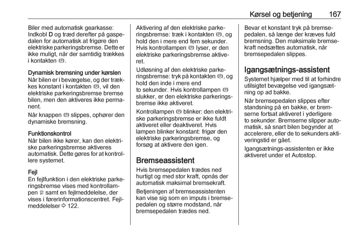 Opel Zafira C FL Bilens instruktionsbog / page 169