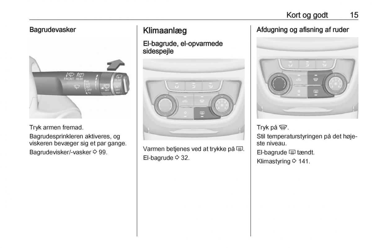 manual  Opel Zafira C FL Bilens instruktionsbog / page 17