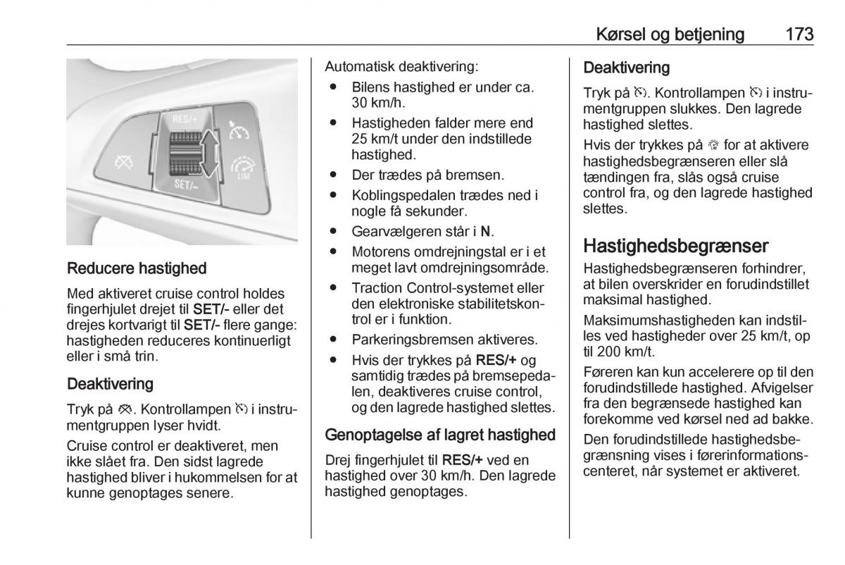 Opel Zafira C FL Bilens instruktionsbog / page 175