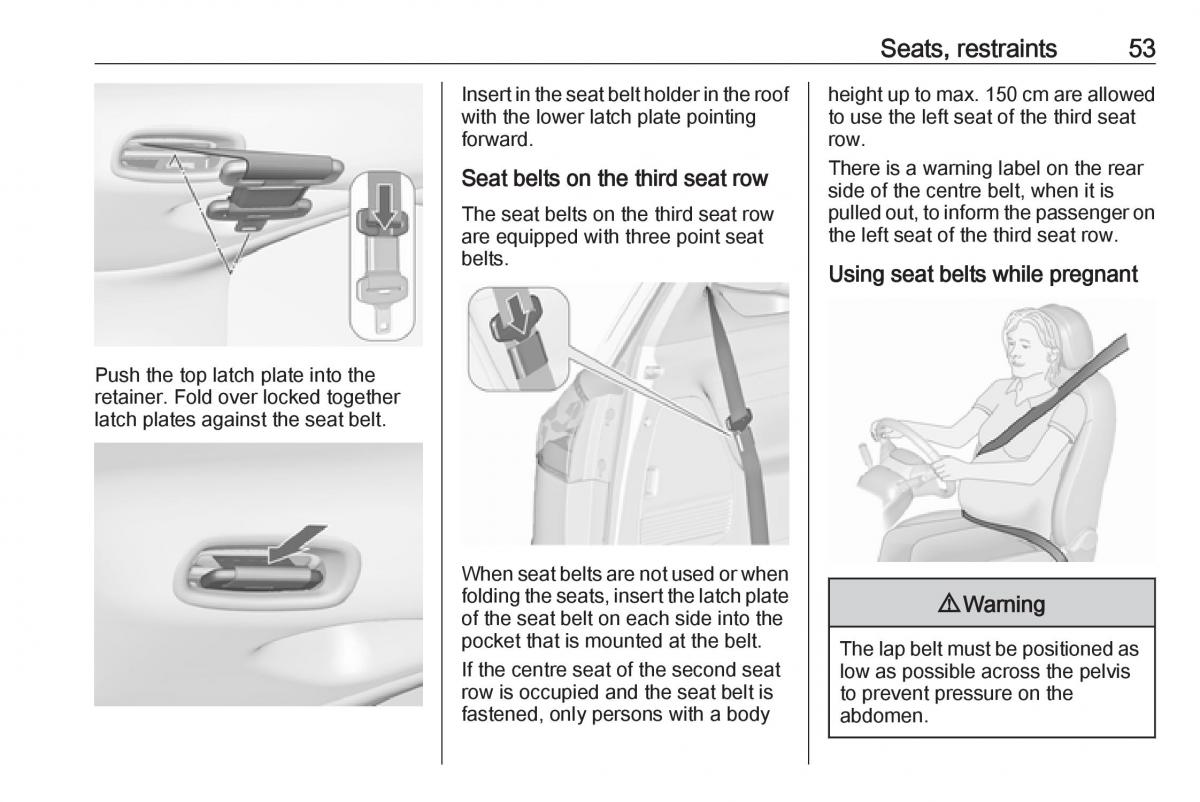 Opel Zafira C FL owners manual / page 55