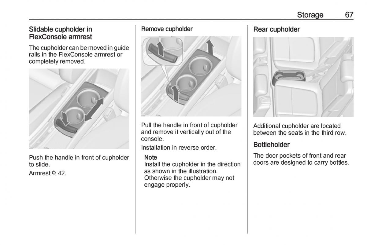 Opel Zafira C FL owners manual / page 69