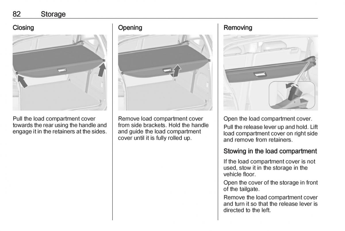 Opel Zafira C FL owners manual / page 84