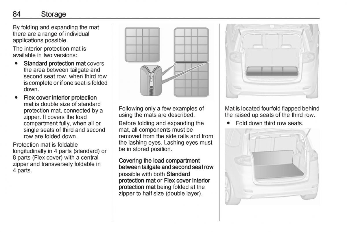 Opel Zafira C FL owners manual / page 86