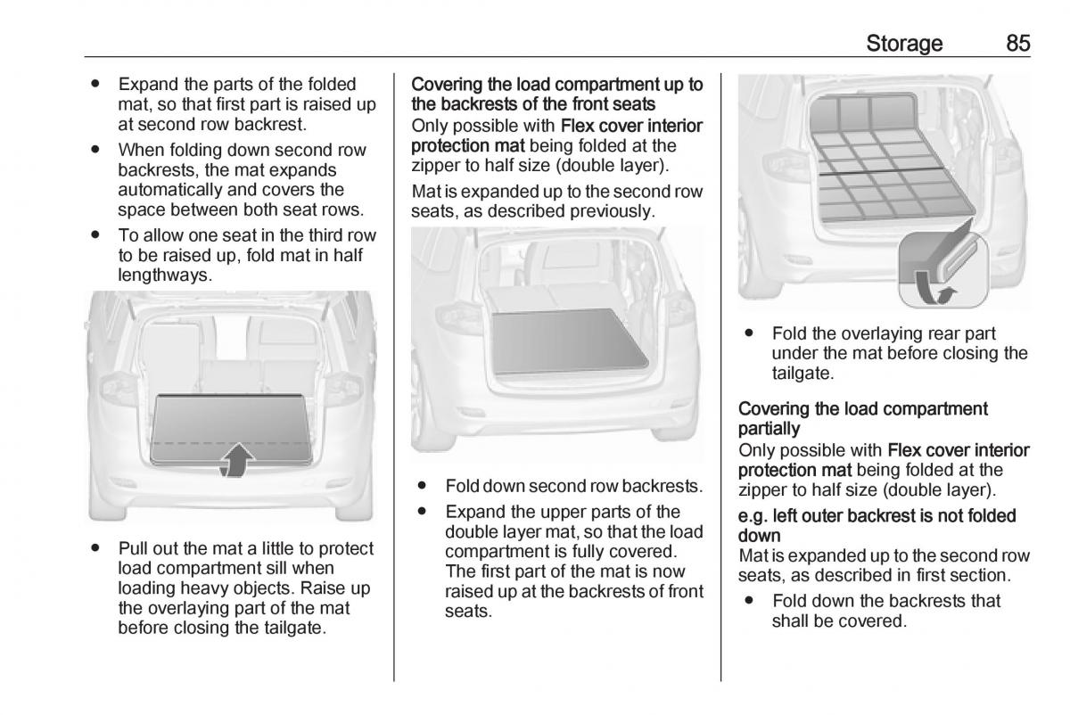 Opel Zafira C FL owners manual / page 87