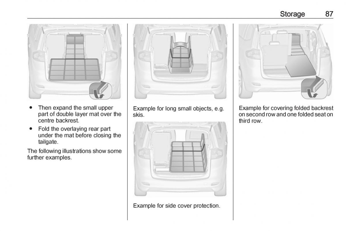 Opel Zafira C FL owners manual / page 89