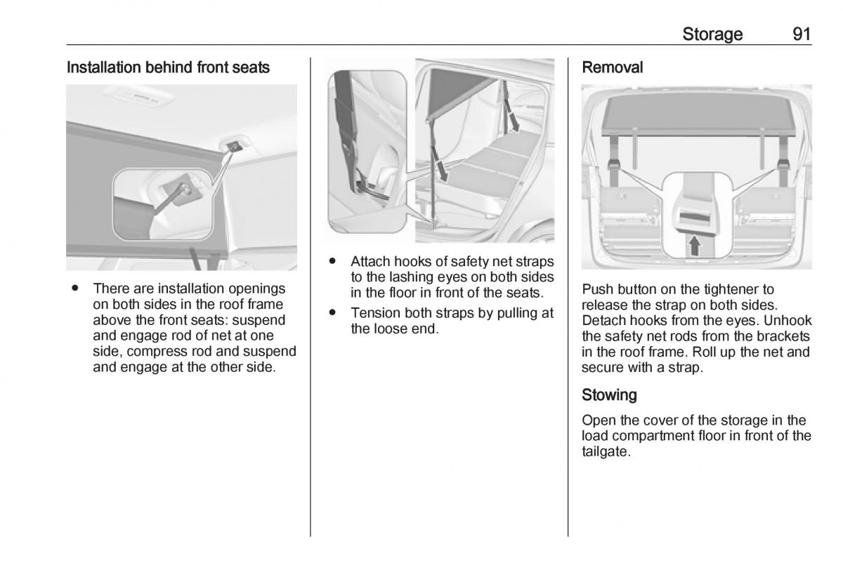 Opel Zafira C FL owners manual / page 93