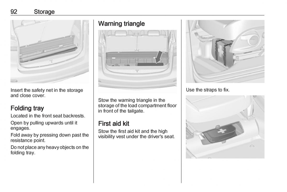 Opel Zafira C FL owners manual / page 94