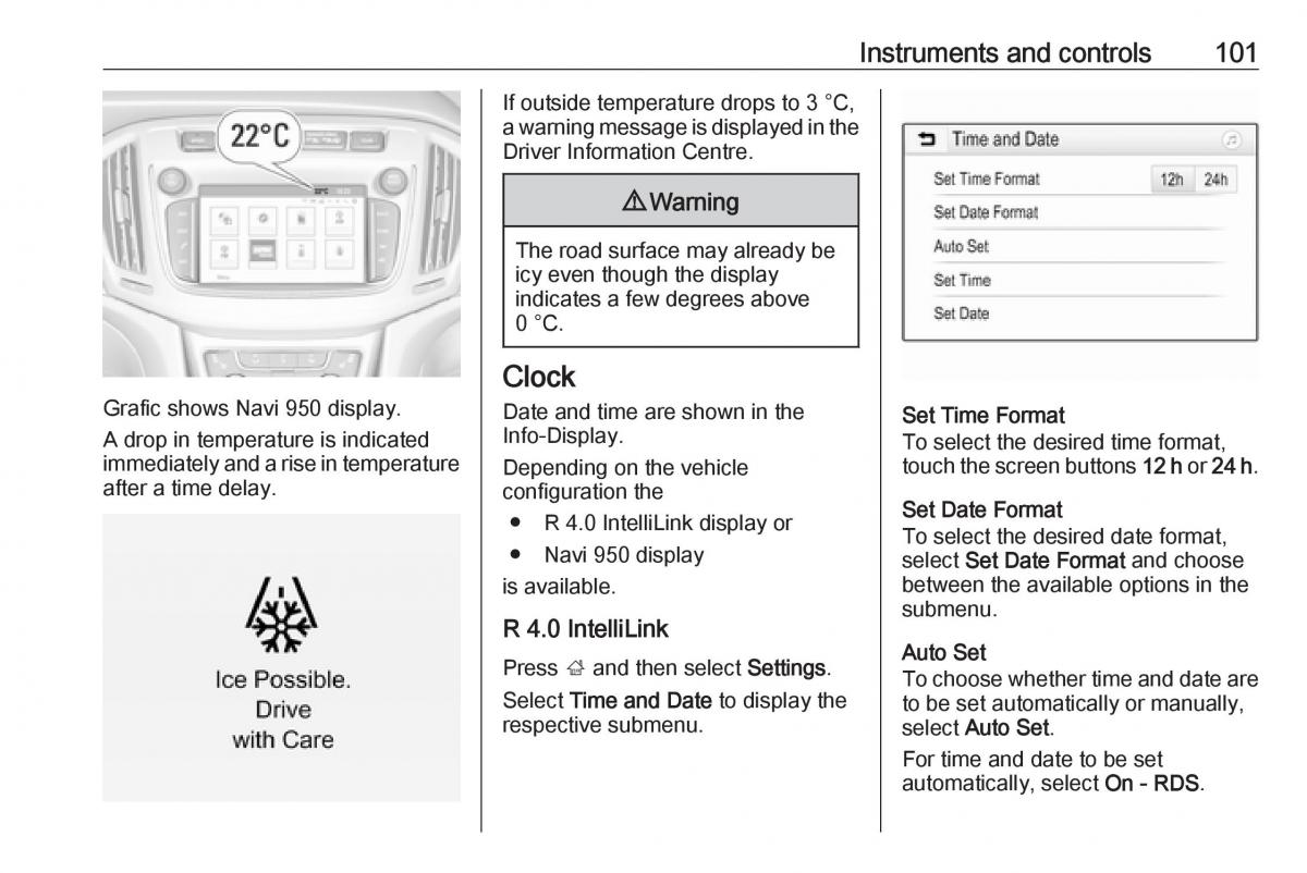 Opel Zafira C FL owners manual / page 103