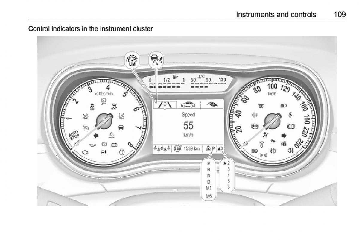 Opel Zafira C FL owners manual / page 111