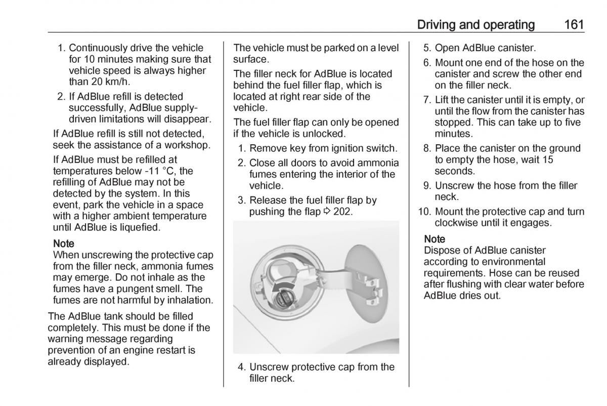 Opel Zafira C FL owners manual / page 163