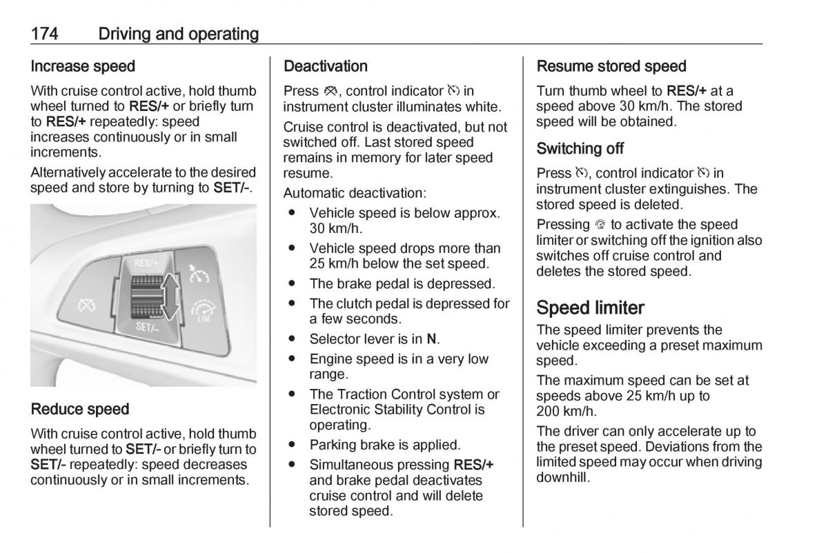 Opel Zafira C FL owners manual / page 176