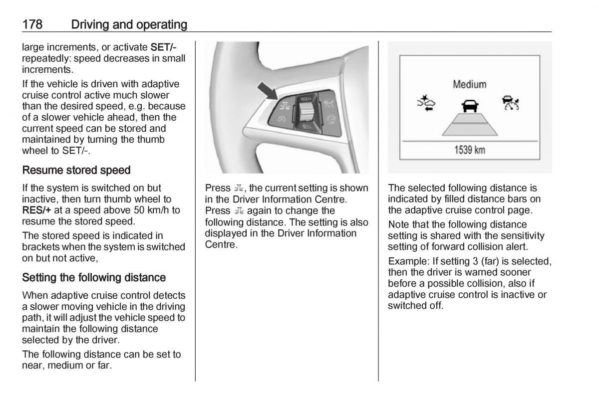 Opel Zafira C FL owners manual / page 180