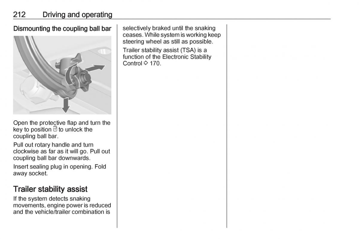 Opel Zafira C FL owners manual / page 214