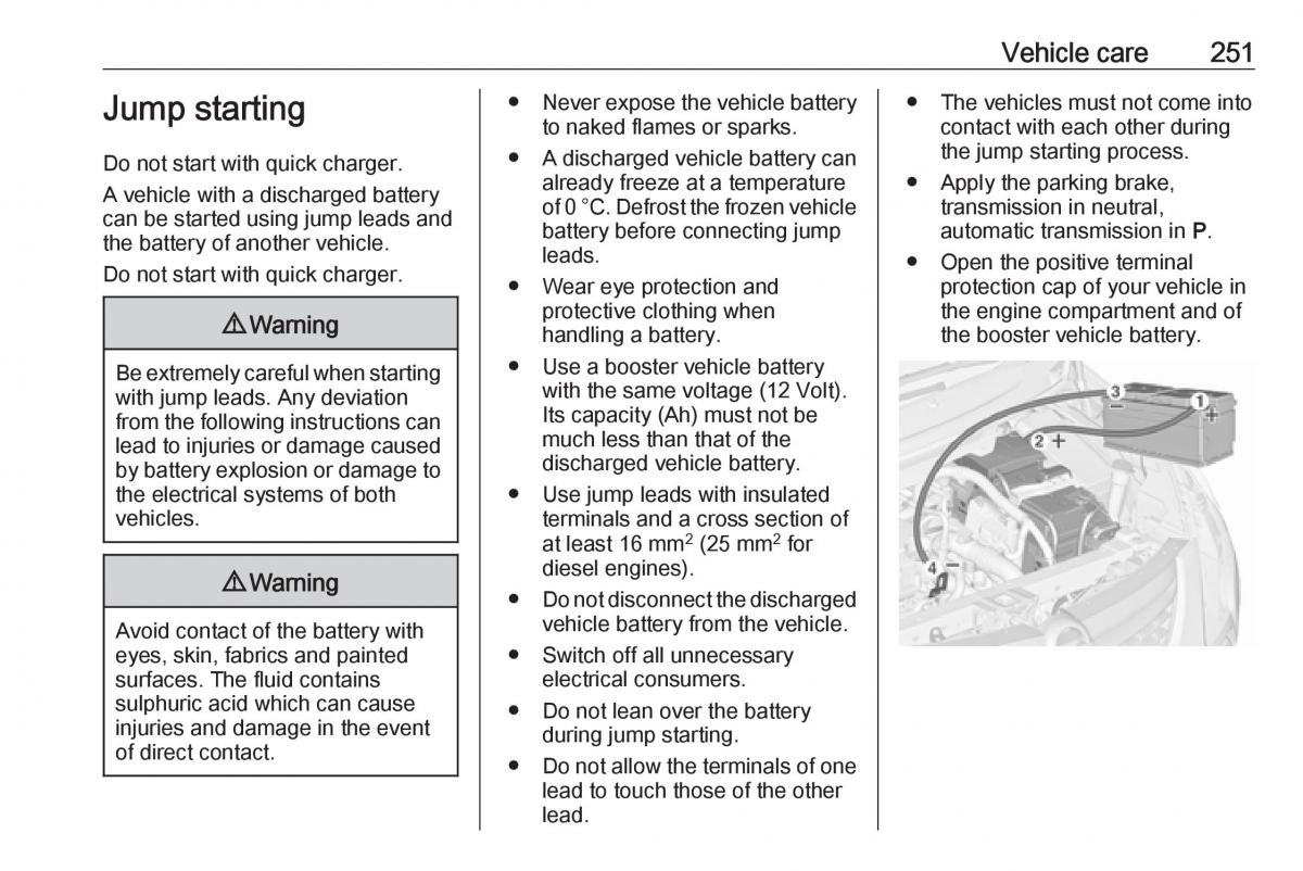 Opel Zafira C FL owners manual / page 253