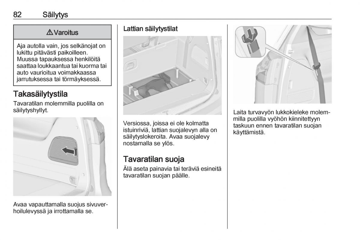 Opel Zafira C FL omistajan kasikirja / page 84