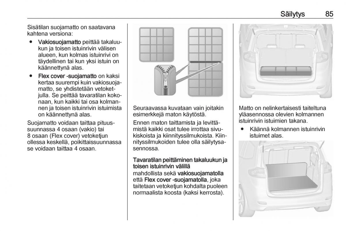 Opel Zafira C FL omistajan kasikirja / page 87