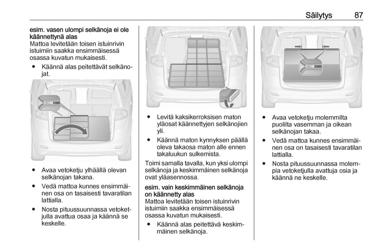 Opel Zafira C FL omistajan kasikirja / page 89