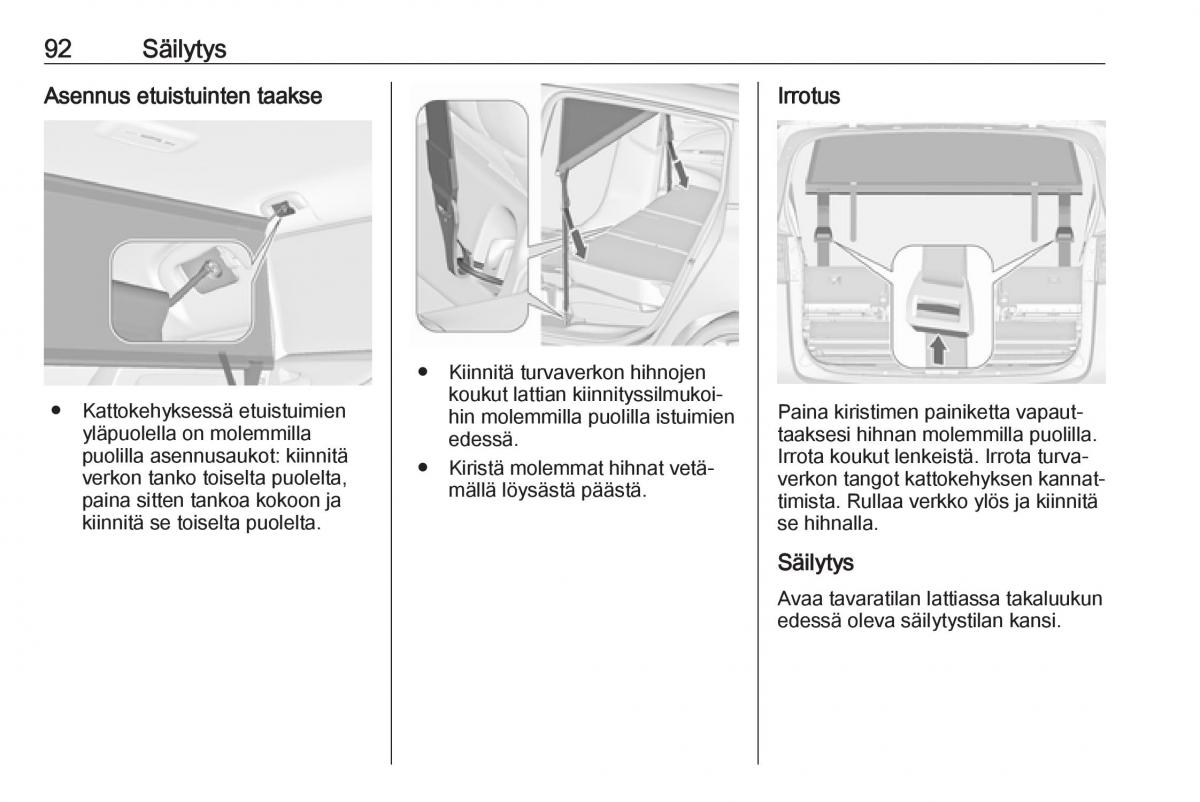 Opel Zafira C FL omistajan kasikirja / page 94