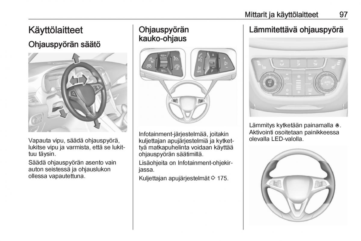 Opel Zafira C FL omistajan kasikirja / page 99