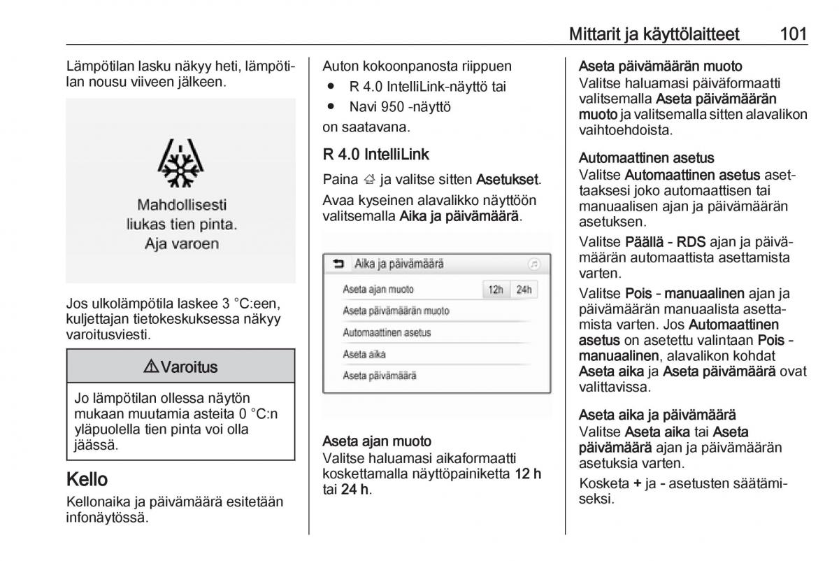 Opel Zafira C FL omistajan kasikirja / page 103