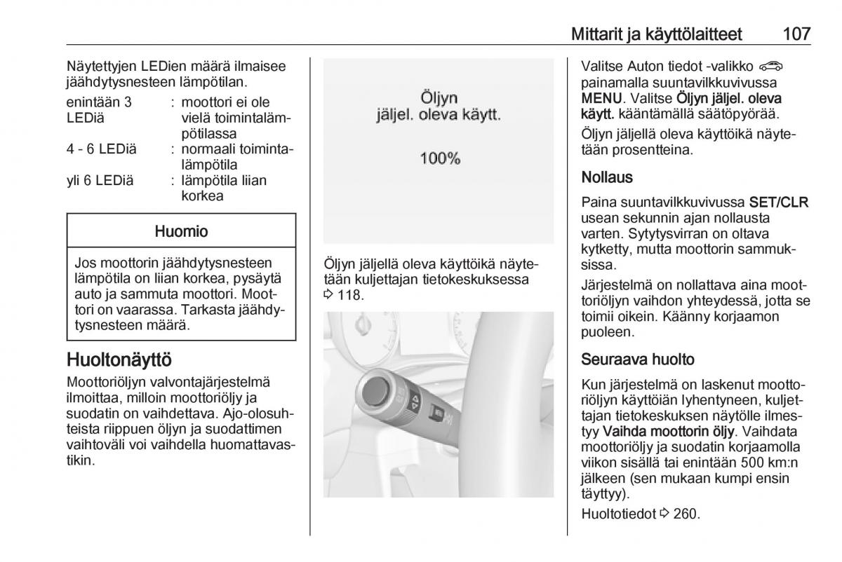 Opel Zafira C FL omistajan kasikirja / page 109