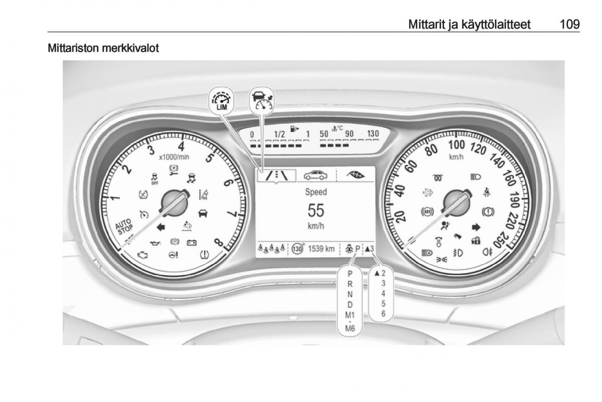 Opel Zafira C FL omistajan kasikirja / page 111