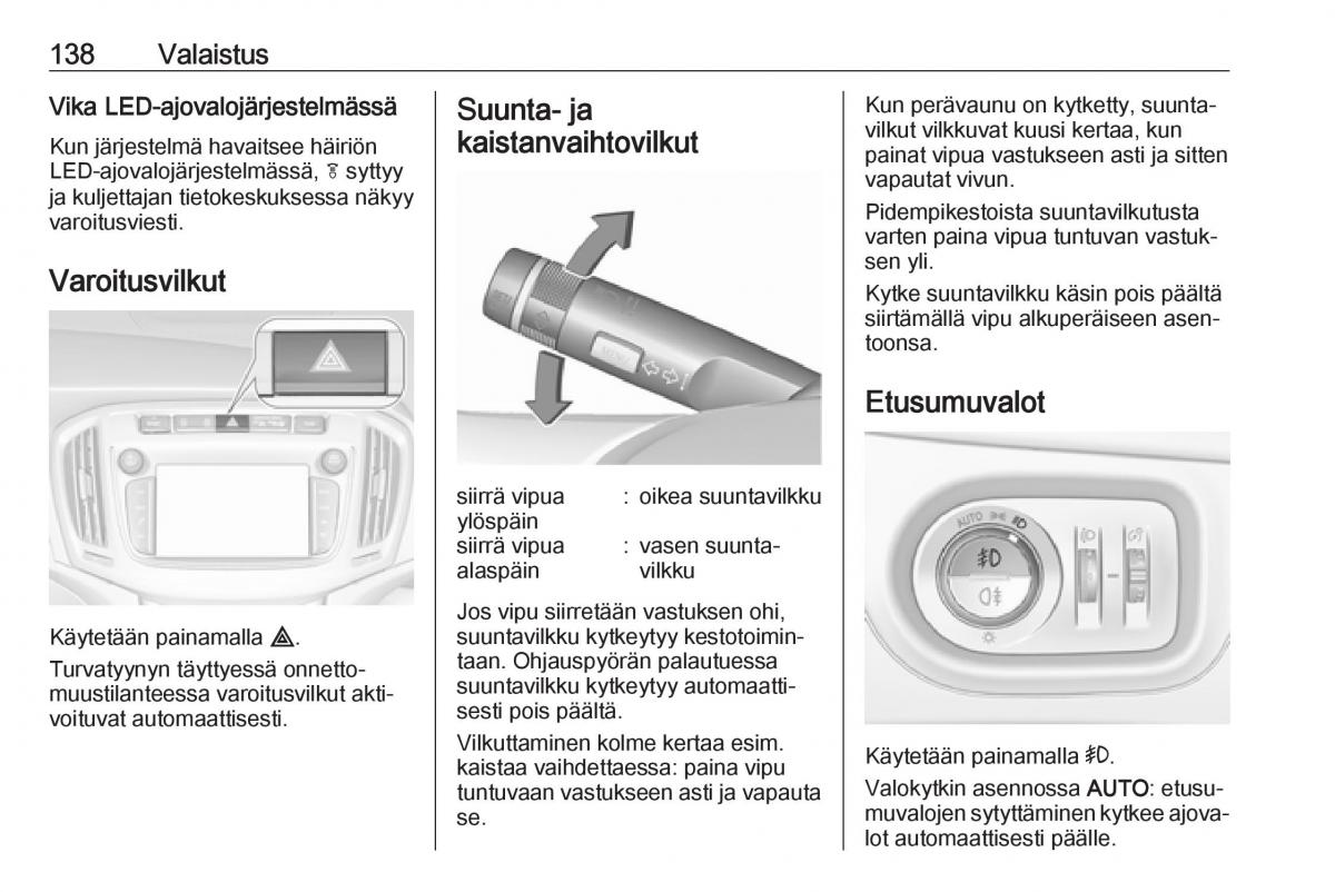 Opel Zafira C FL omistajan kasikirja / page 140