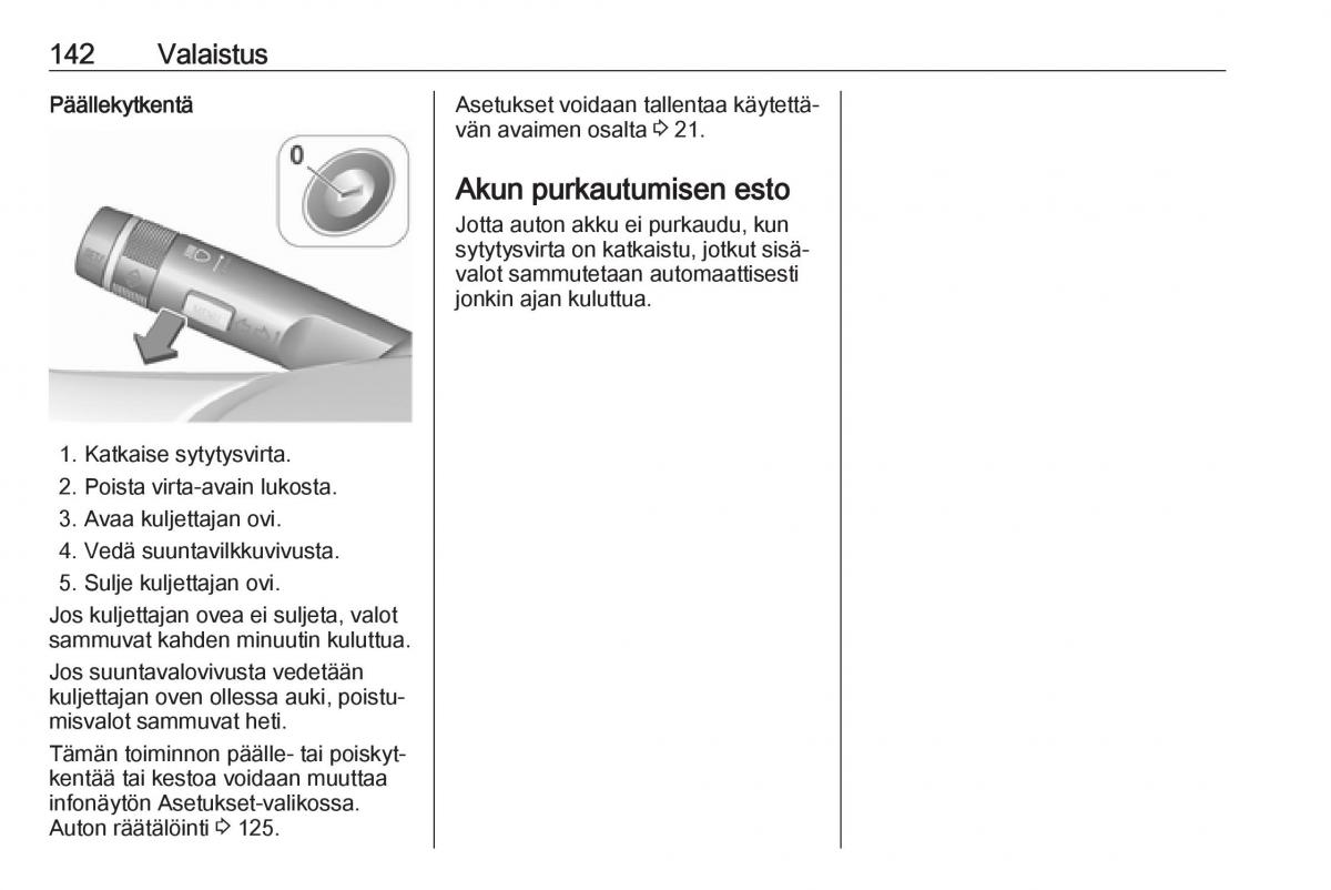 Opel Zafira C FL omistajan kasikirja / page 144