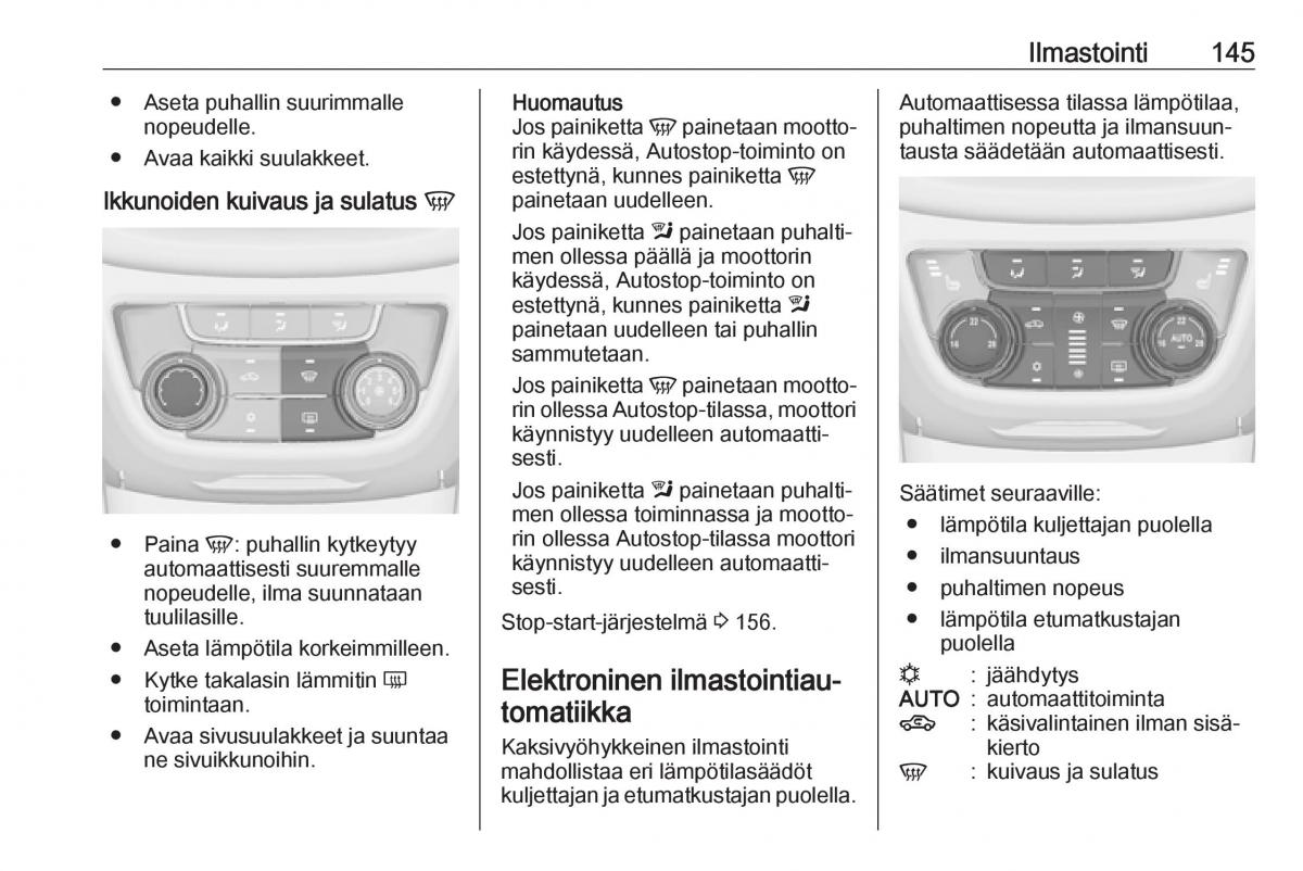 Opel Zafira C FL omistajan kasikirja / page 147