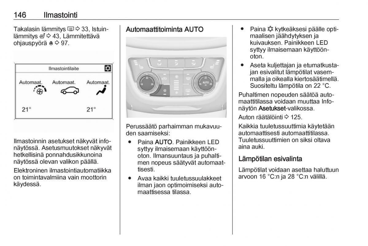 Opel Zafira C FL omistajan kasikirja / page 148