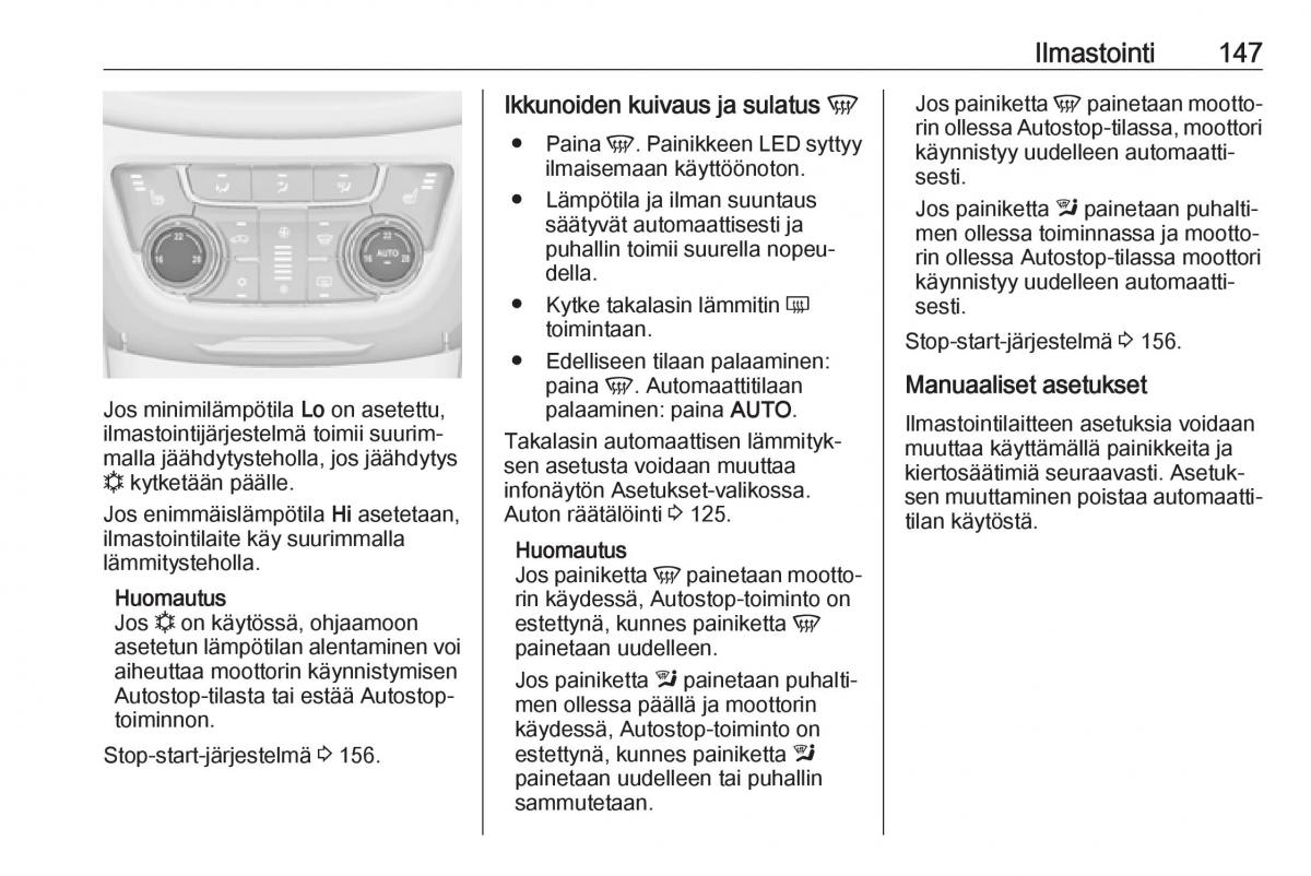 Opel Zafira C FL omistajan kasikirja / page 149