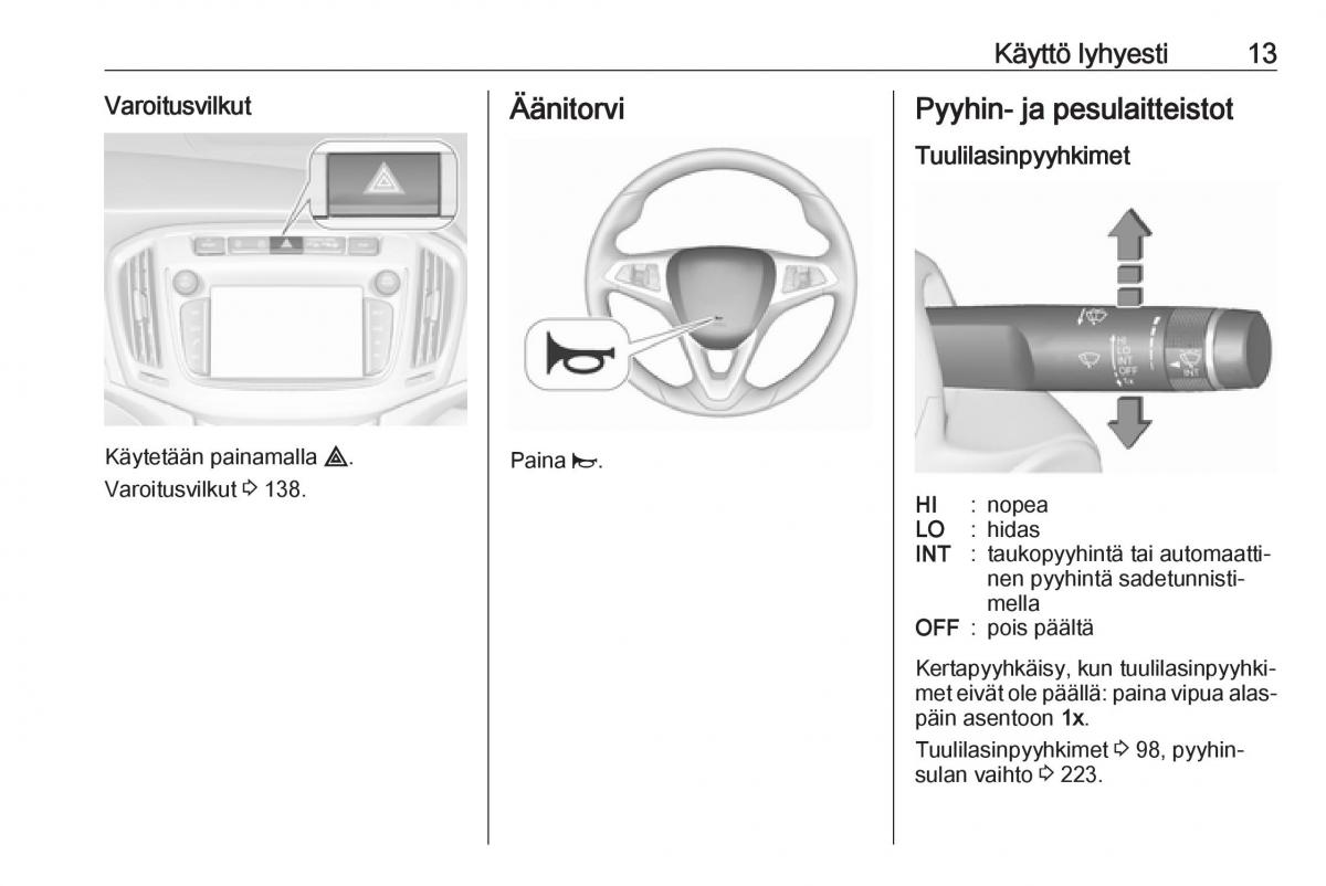 Opel Zafira C FL omistajan kasikirja / page 15