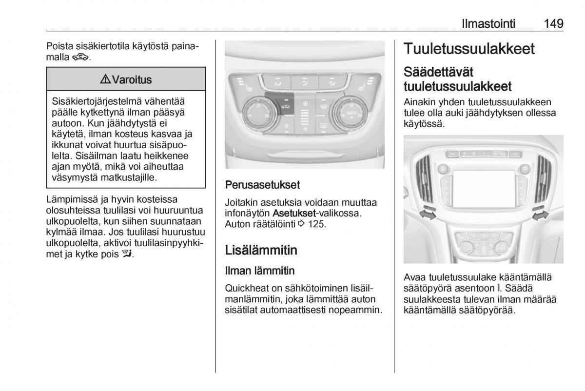 Opel Zafira C FL omistajan kasikirja / page 151