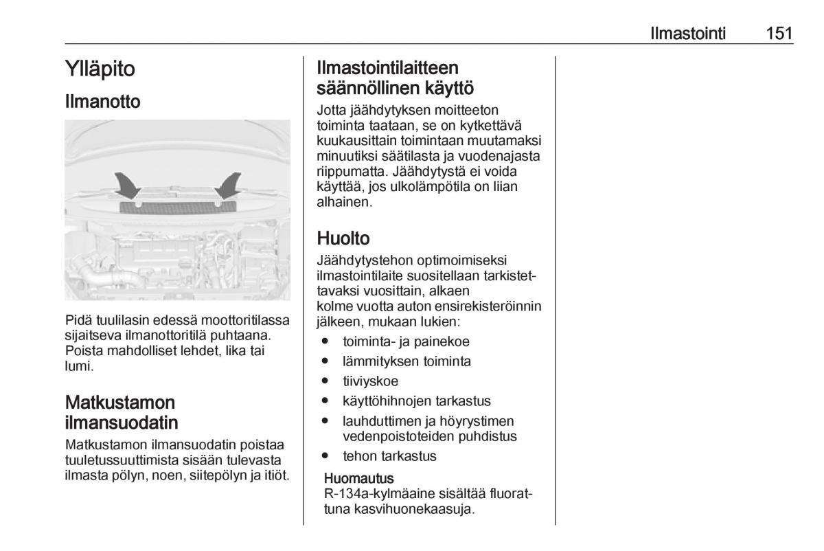 Opel Zafira C FL omistajan kasikirja / page 153