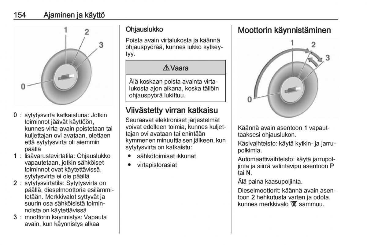 Opel Zafira C FL omistajan kasikirja / page 156