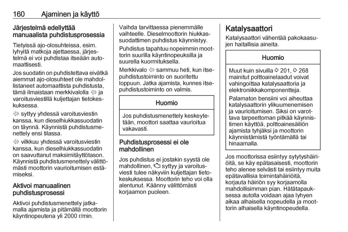 Opel Zafira C FL omistajan kasikirja / page 162