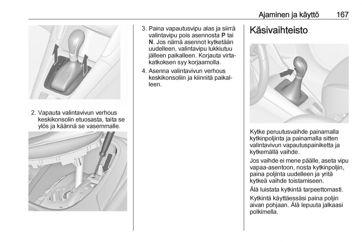 Opel Zafira C FL omistajan kasikirja / page 169