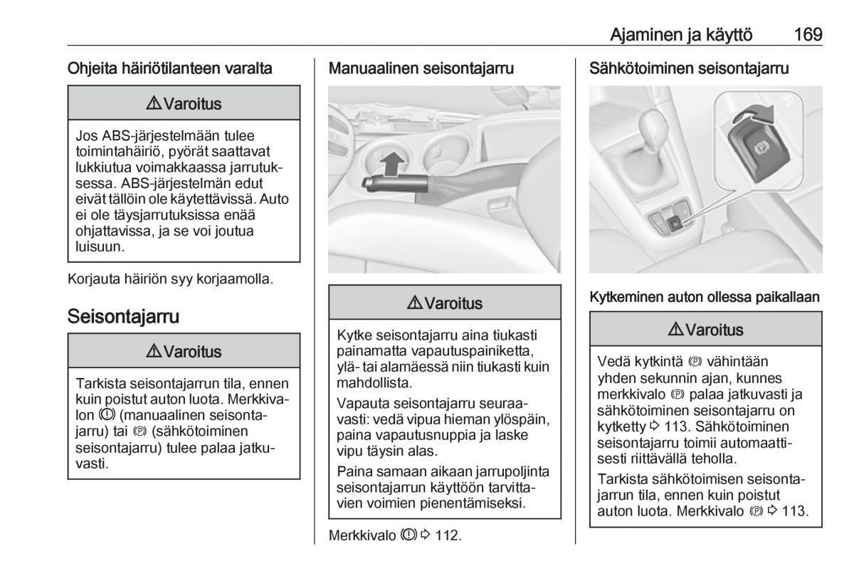 Opel Zafira C FL omistajan kasikirja / page 171