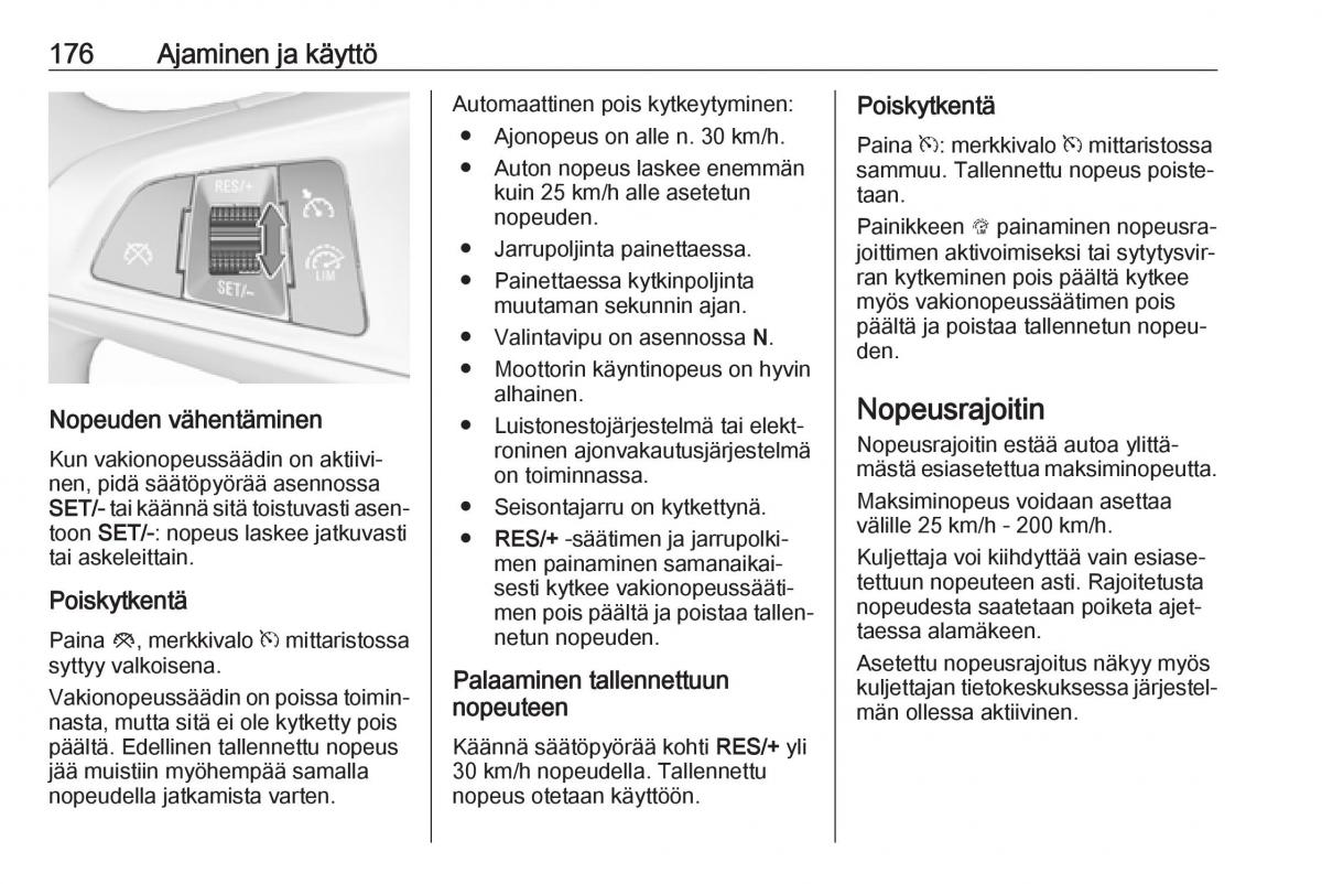 Opel Zafira C FL omistajan kasikirja / page 178